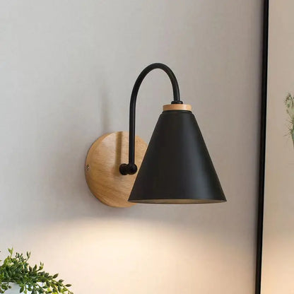 Nordic Beam Wood and Iron Sconce