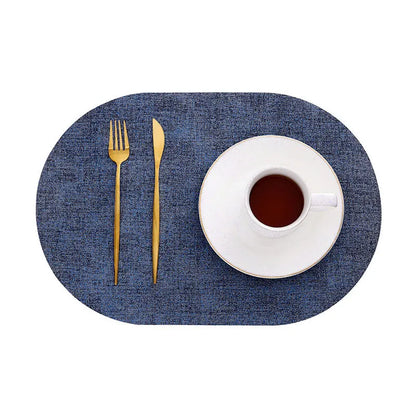LinoMat Oval Leather Placemats