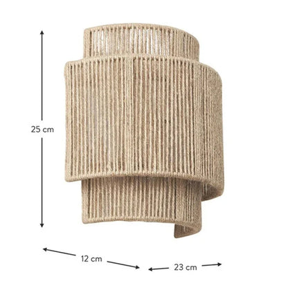RattanGlow Handwoven Wall Lamp