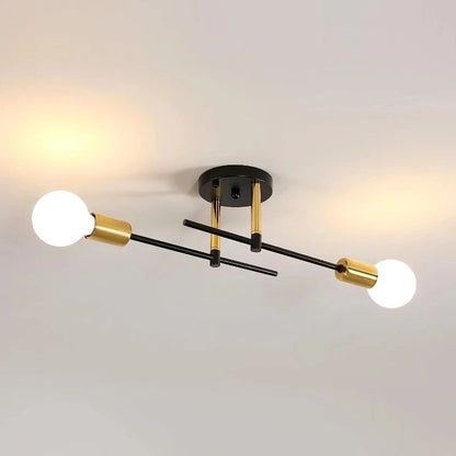 2-Light Flush Mount Chandelier