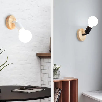 Vintage Adjustable Wood Sconce