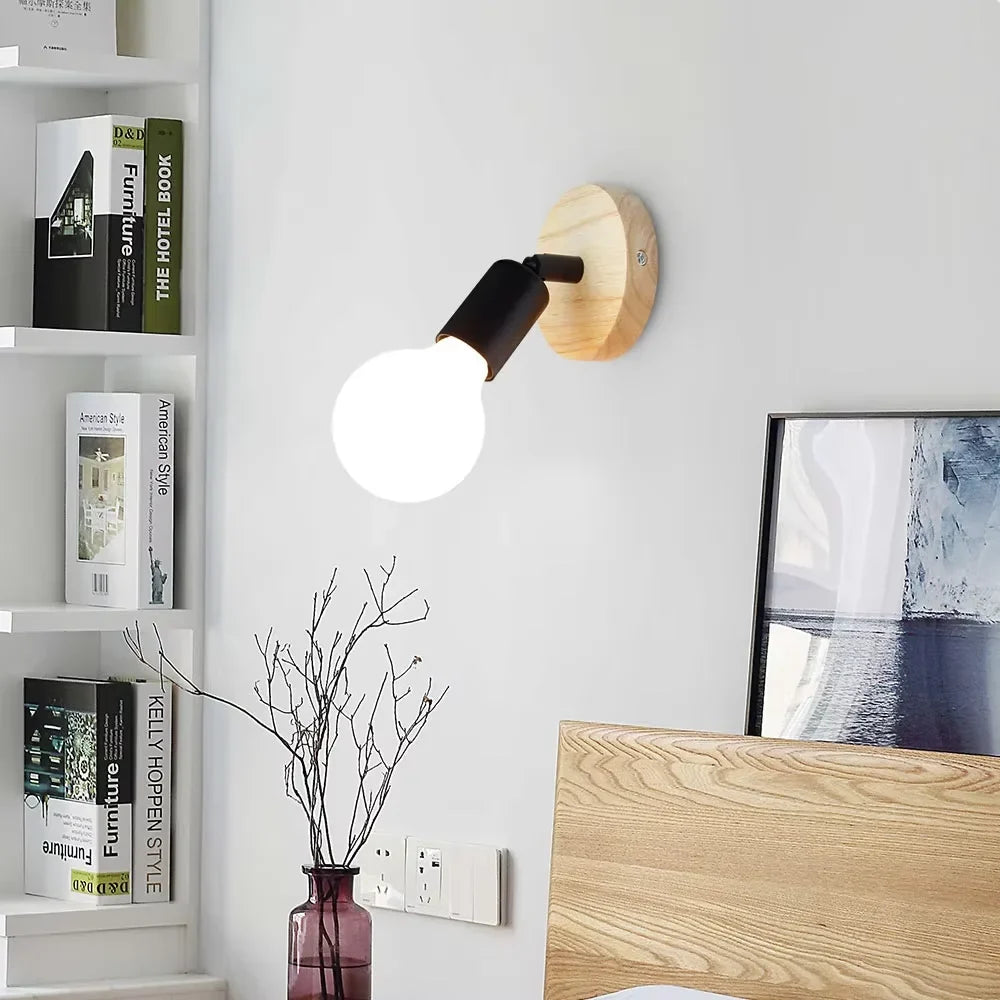 Vintage Adjustable Wood Sconce