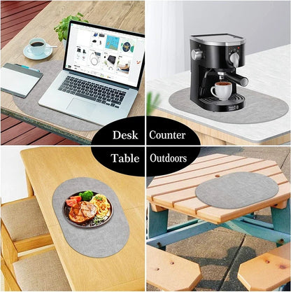 LinoMat Oval Leather Placemats