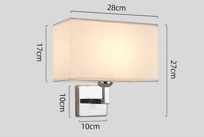 Fabric Sconce with Reading Light