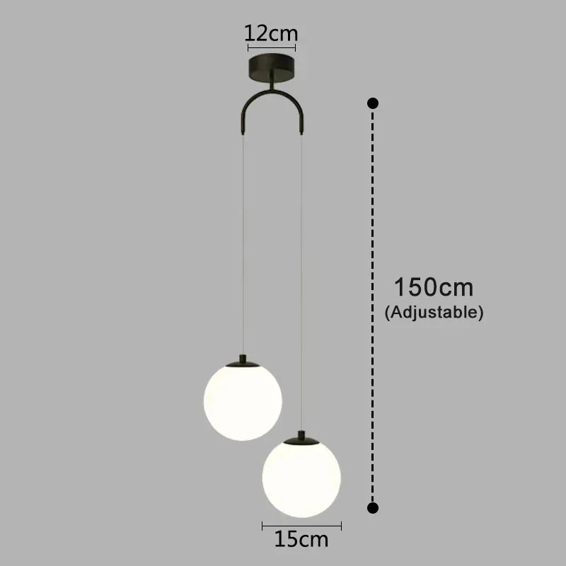 Luna Opal Globe Pendant Light