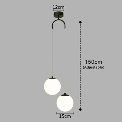 Luna Opal Globe Pendant Light
