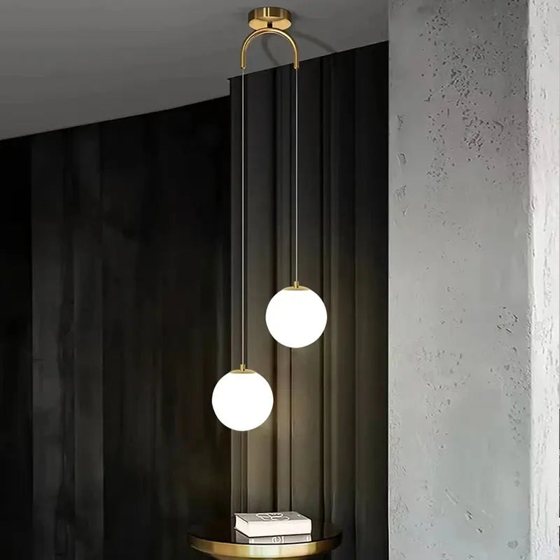 Luna Opal Globe Pendant Light