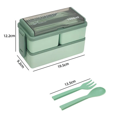 1400ml Double Layer Bento Box