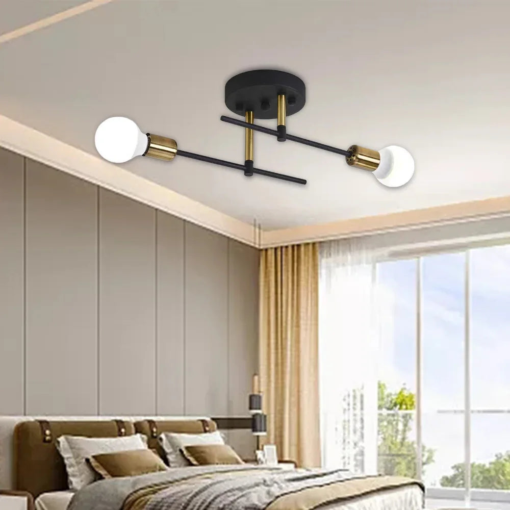 2-Light Flush Mount Chandelier