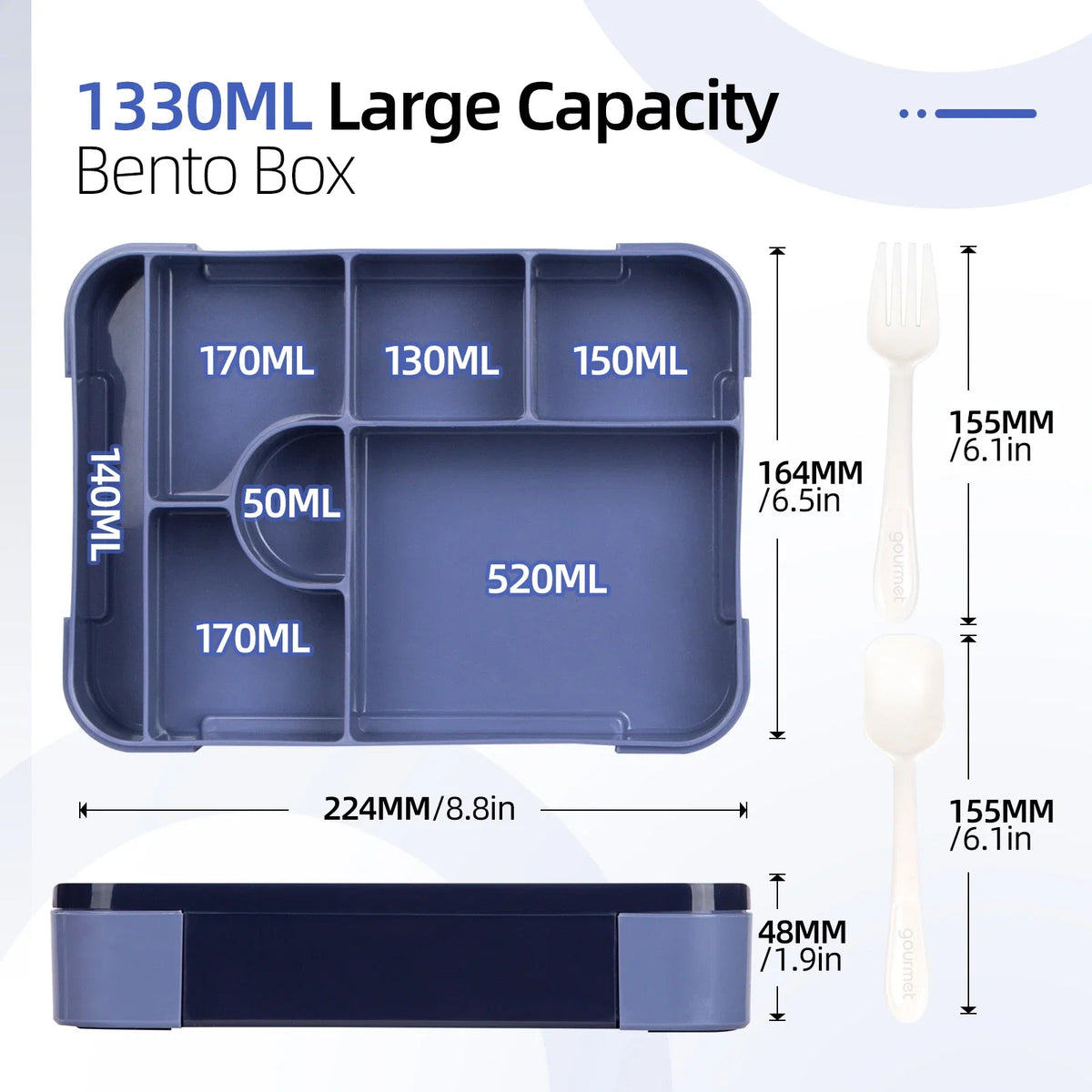 BentoMax 1330ml Lunch Box