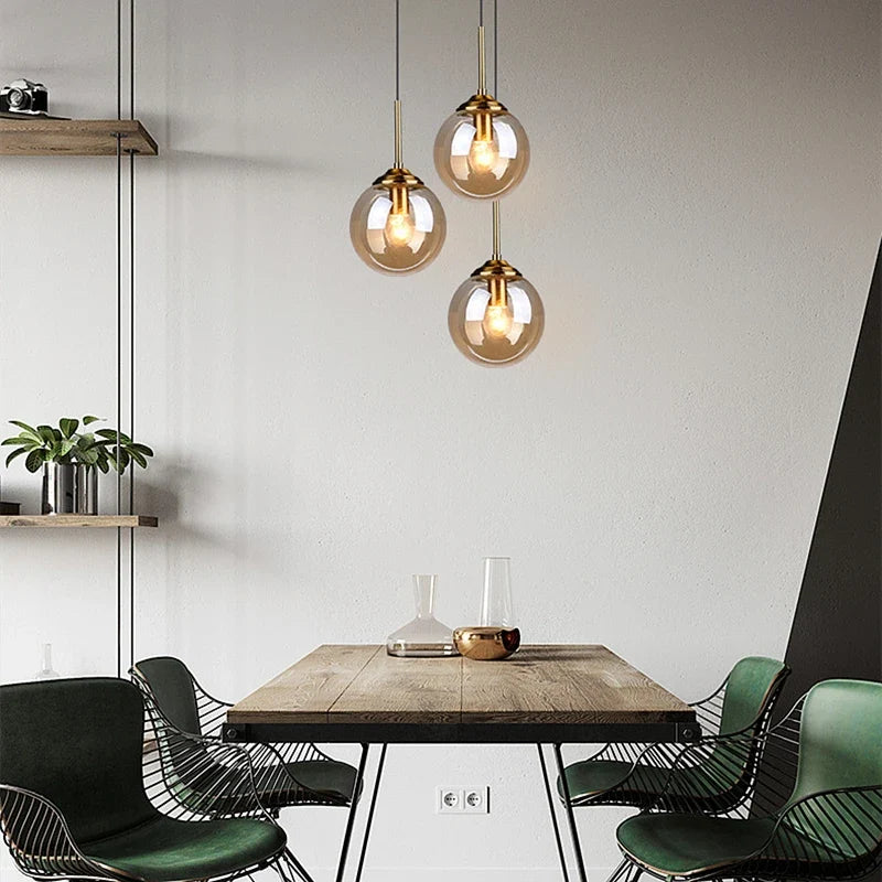 Nordic Glass Globe Pendant