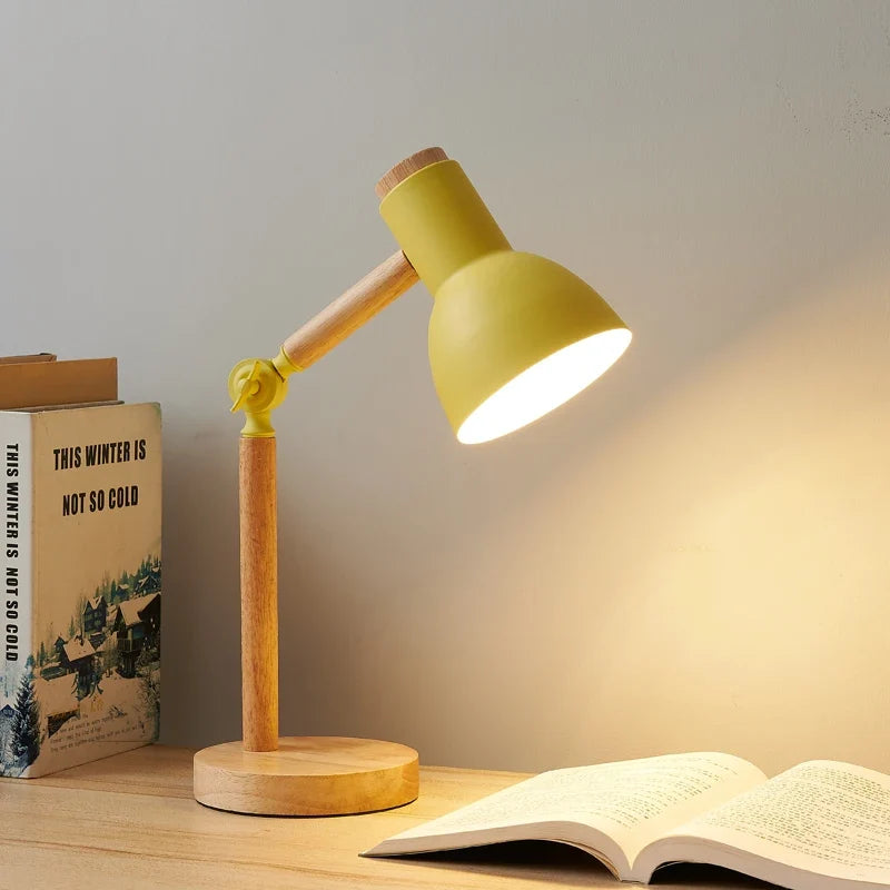 Nordic Wooden Adjustable Desk Lamp