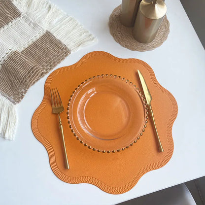 FloraMat Round Leather Placemats