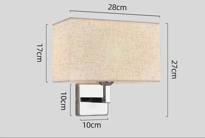Fabric Sconce with Reading Light