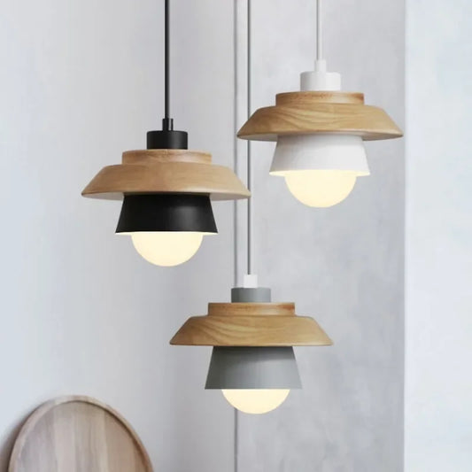 Nordic Wood Macaron Pendant