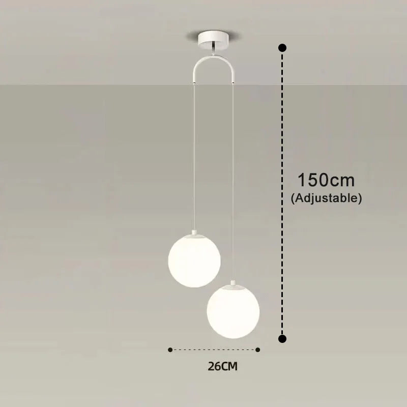 Luna Opal Globe Pendant Light
