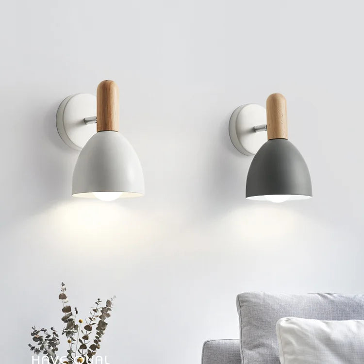 Nordic Wooden Adjustable Sconce