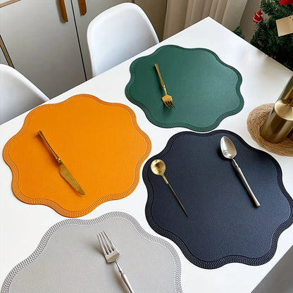 FloraMat Round Leather Placemats