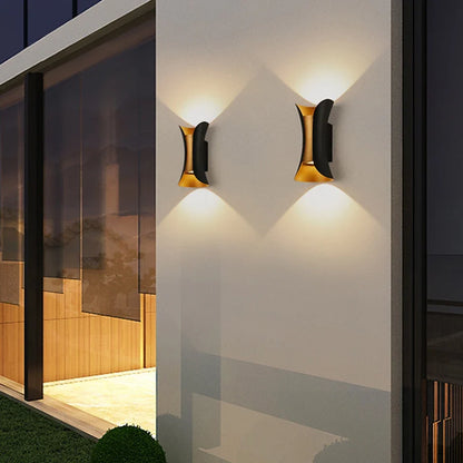 Black and Gold Up Down Wall Light