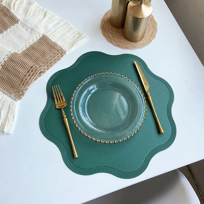 FloraMat Round Leather Placemats