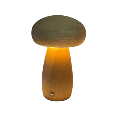 Portobello Wooden Mushroom Lamp