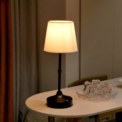 Cordless Brushed Metal Table Lamp