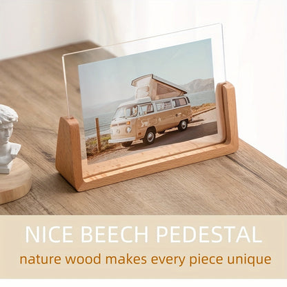 U-Shaped Acrylic and Wood Frame