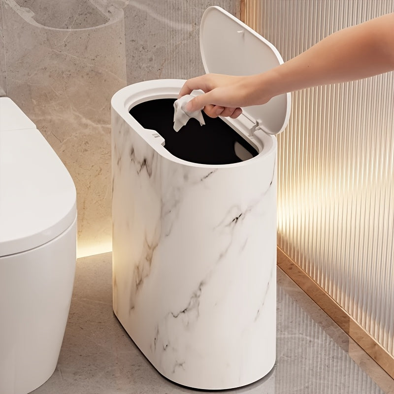 Marble Effect Bin with Lid