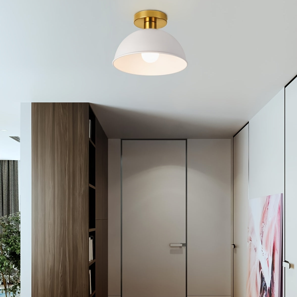 Matte Semi-Flush Ceiling Lamp