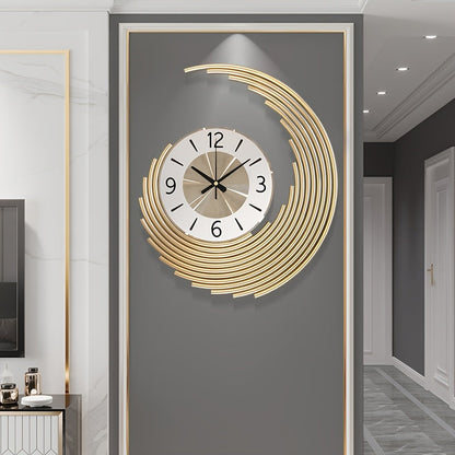 3D Metal Crescent Wall Clock