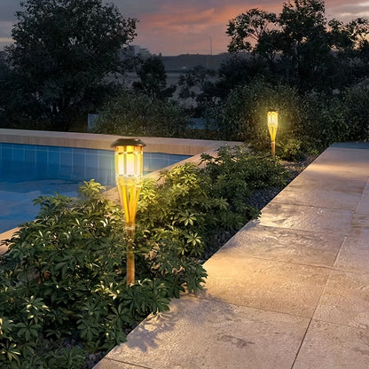 Solar Bamboo Flame Lights 2 Pack