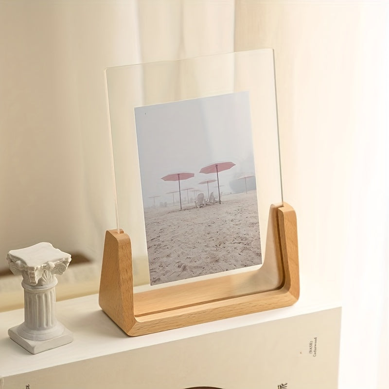 U-Shaped Acrylic and Wood Frame