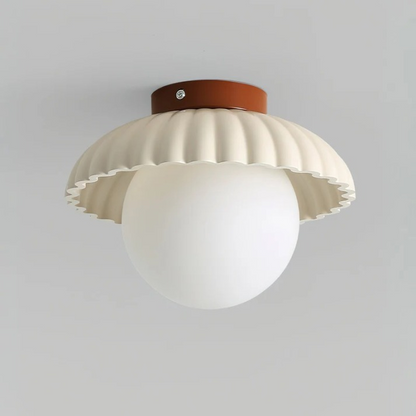 Iron and Glass Ceiling Light
