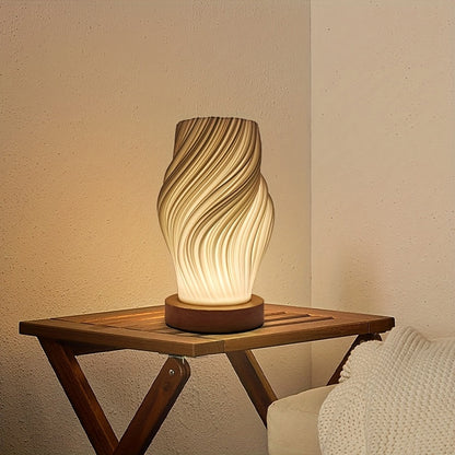 LED Swirl Sculptural Table Lamp