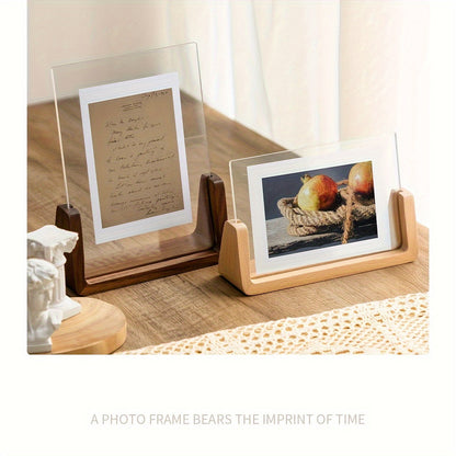 U-Shaped Acrylic and Wood Frame