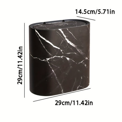 Marble Effect Bin with Lid