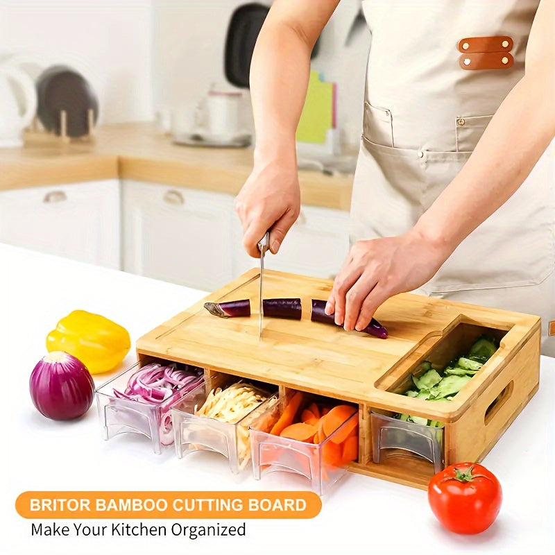 Bamboo Board Kitchen Prep Station