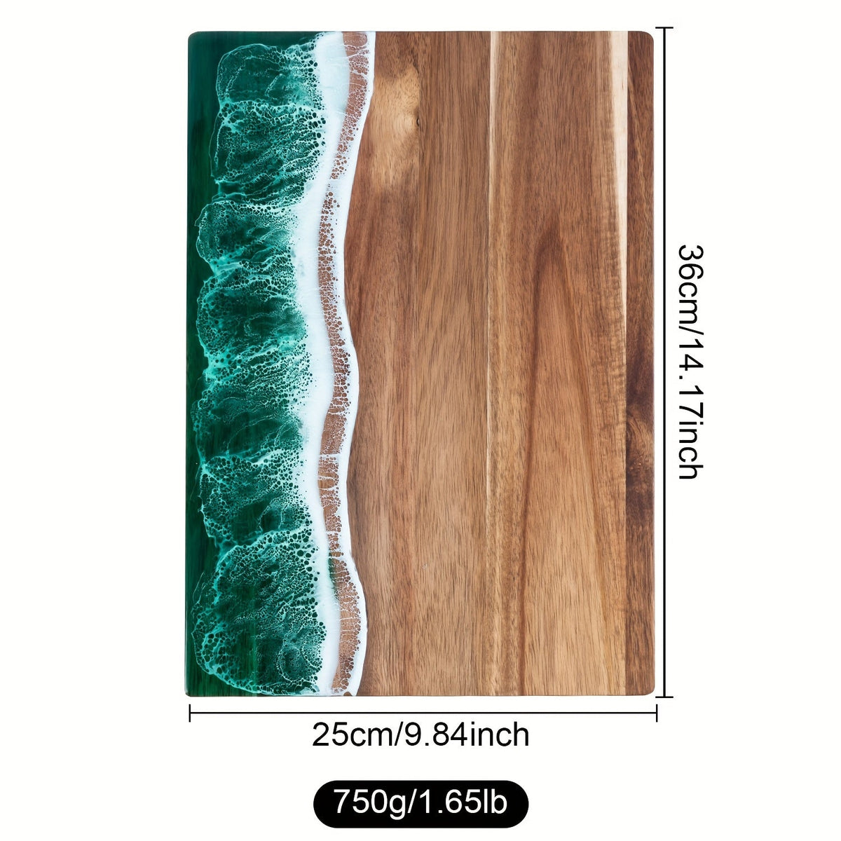 Wave Resin Acacia Serving Board