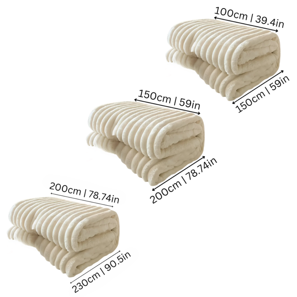Faux Fur Plush Throw Blanket