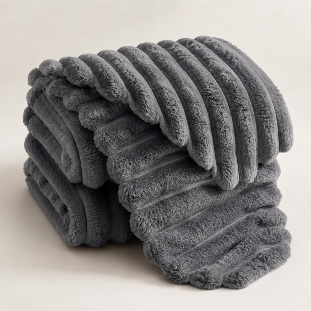 Faux Fur Plush Throw Blanket