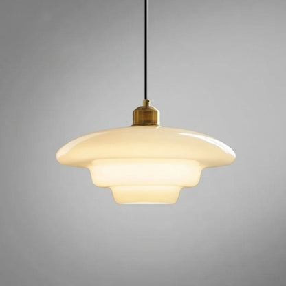 White Glass Dome Pendant Light