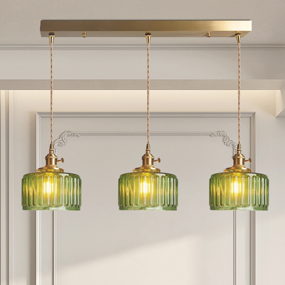 Ribbed Glass Pendant Light