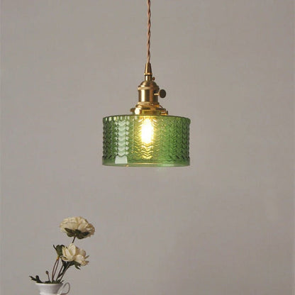 Ribbed Glass Pendant Light