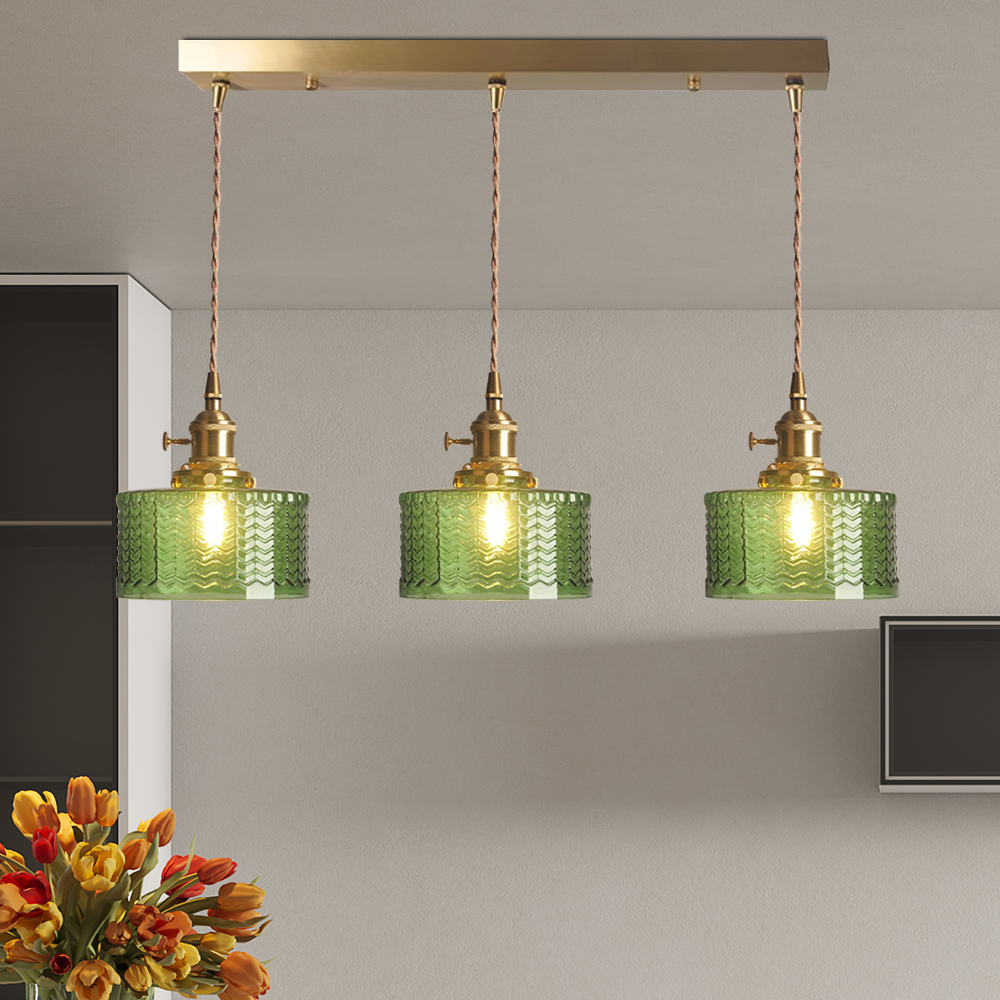 Ribbed Glass Pendant Light