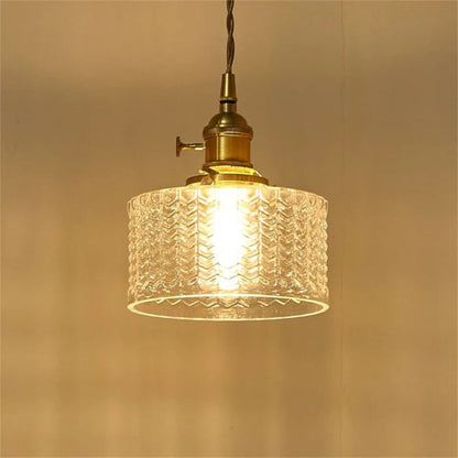 Ribbed Glass Pendant Light