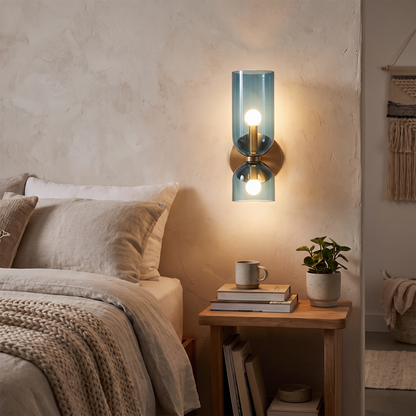 Smoked Glass Tube Wall Lamp