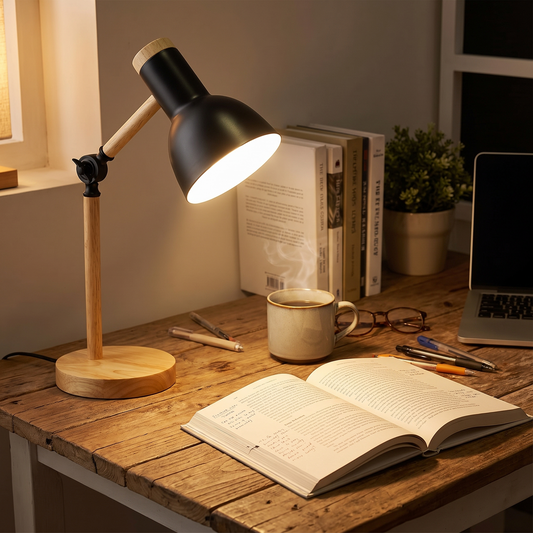 Nordic Wooden LED Desk Lamp