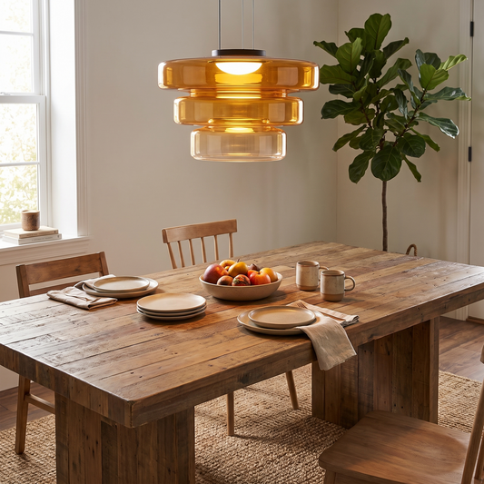 Bauhaus Layered Glass Pendant