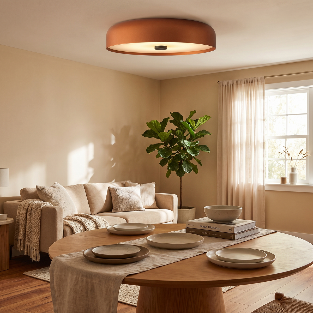 Nordic Retro Flush Ceiling Light