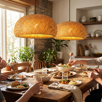 Handwoven Bamboo Pendant Lamp
